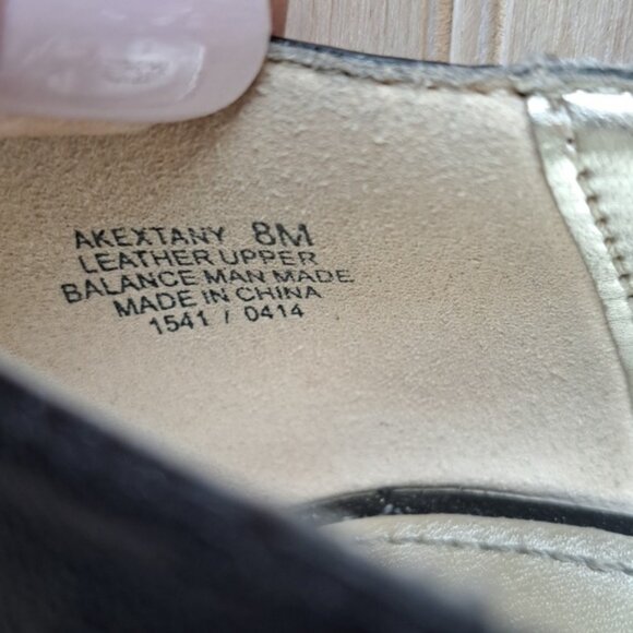 Anne Klein Akextany Leather Open Toe  Elastic Strap Heel Pumps Round Almond Toe - Picture 6 of 11